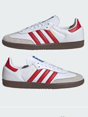 Adidas Samba OG Shoes Cloud White/Better Scarlet/Gum